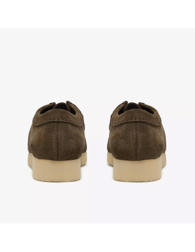 Clarks Derbies Femme Wallabee Lite Dark Olive Suede