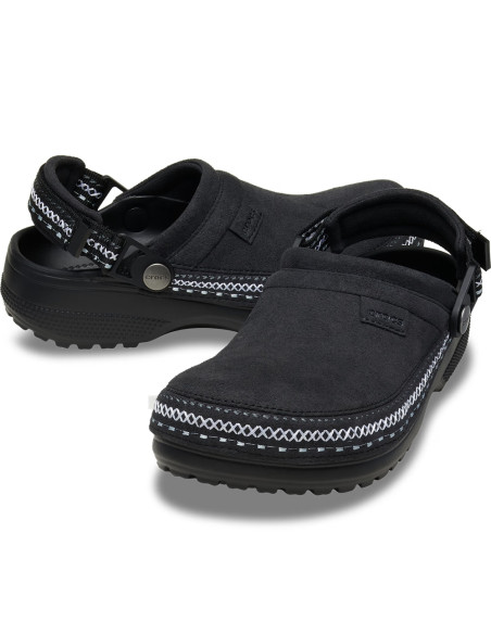 Crocs Crafted Vegan Suede Stitch Femme Black | Hylton
