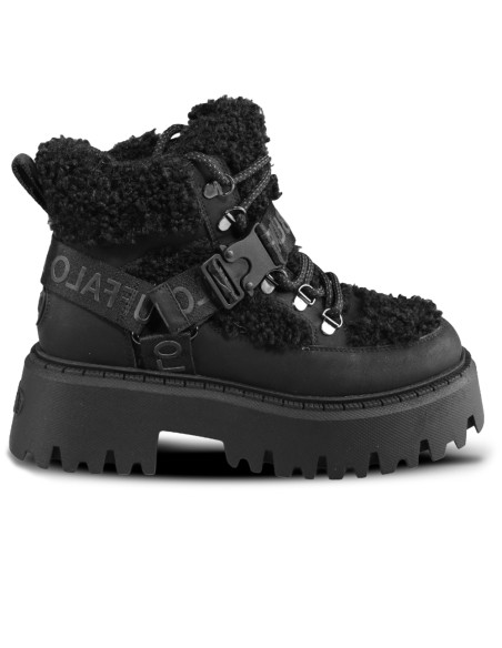 Buffalo Aspen COM Mid Warm Fourrées Femme Noir | Hylton