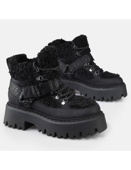 Buffalo Aspen COM Mid Warm Fourrées Femme Noir | Hylton