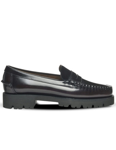Sebago Dan Lug Noir Mocassins Femme | Hylton