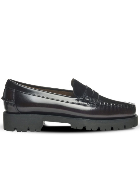 Sebago Dan Lug Noir Mocassins Femme | Hylton