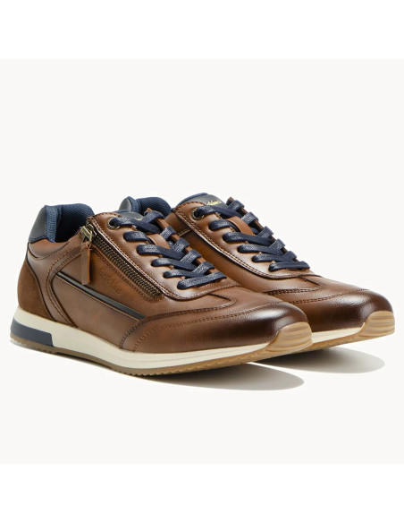 Redskins Laken Brown Navy Baskets Homme | Hylton