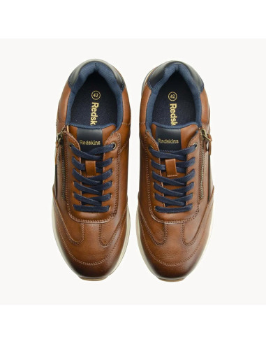 Redskins Laken Brown Navy Baskets Homme | Hylton