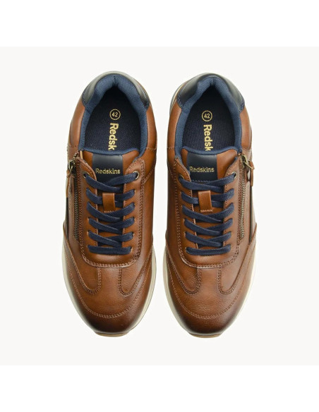 Redskins Laken Brown Navy Baskets Homme | Hylton
