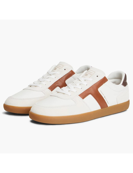Tommy Hilfiger Tribeca White Cognac Homme | Hylton