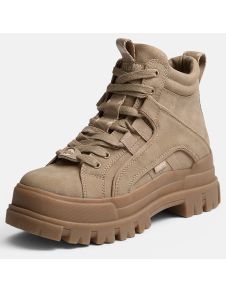 Buffalo Aspha NC Mid Vegan Nubuck Camel Femme | Hylton