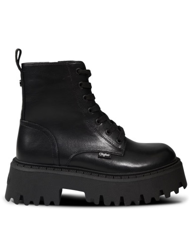 Boots Femme Buffalo Noires Aspen Lace Up Mid à Plateforme – PD00018471