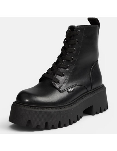 Boots Femme Buffalo Noires Aspen Lace Up Mid à Plateforme – PD00018471