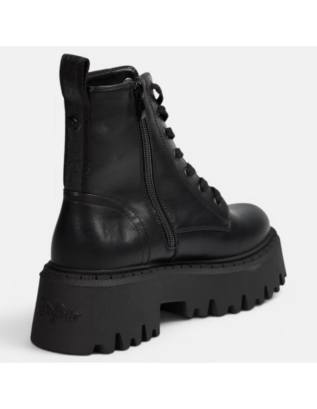 Boots Femme Buffalo Noires Aspen Lace Up Mid à Plateforme – PD00018471