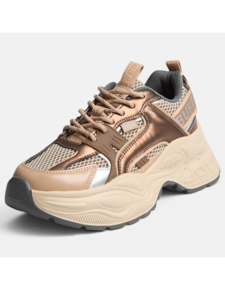 Buffalo Yuno Beige Baskets Compensées Femme | Hylton