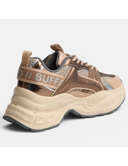 Buffalo Yuno Beige Baskets Compensées Femme | Hylton