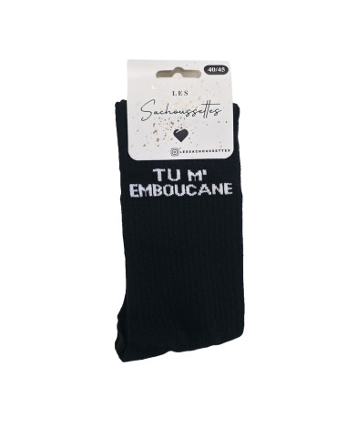 Sachoussettes Chaussettes Tu Menboucane Noir