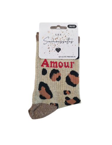Les Sachoussettes Amour Léopard Beige | Hylton
