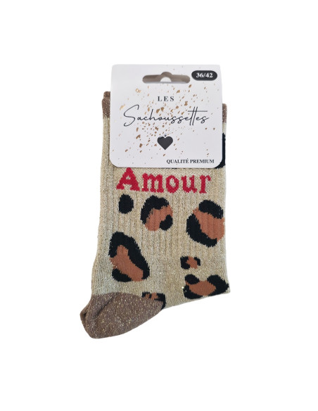 Les Sachoussettes Amour Léopard Beige | Hylton