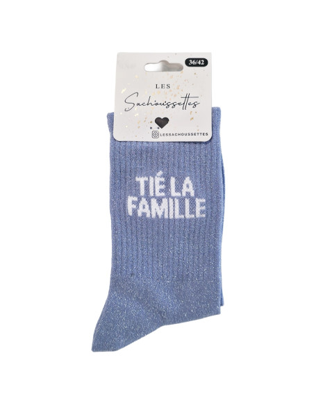 Sachoussette Tie La Famille Bleu Femme | Hylton