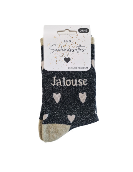 Sachoussette Jalouse Cœur Noir Beige Femme | Hylton