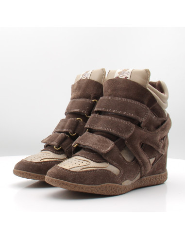 Baskets Montantes Femme MRP Combi Marron/Beige – CHAMONIX/3