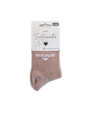 Sachoussettes Chaussettes Bisous Abricot