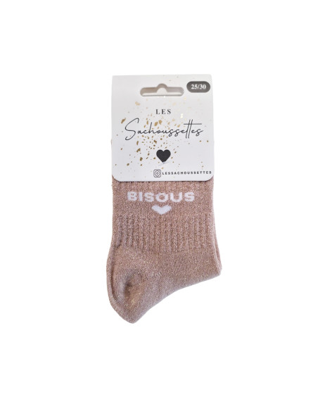 Sachoussettes Chaussettes Bisous Abricot