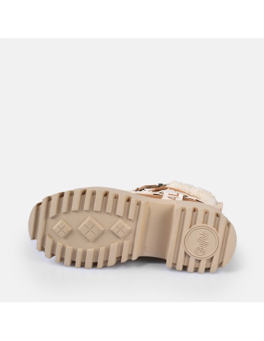Buffalo Aspen Com Mid Warm Femme – Boots Hiver Chunky Beige Cognac