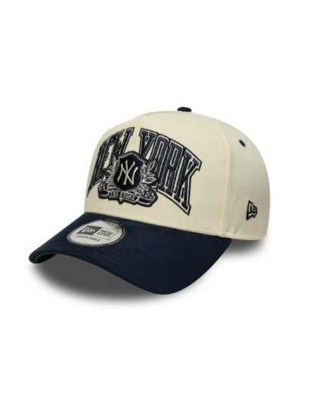 New Era Wordmark Suede E-Frame Beige Navy | Hylton
