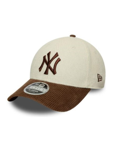 New Era Casquette New York Yankees Cord 9FORTY Beige Marron
