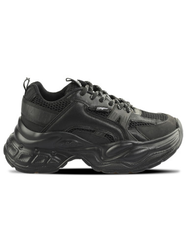 Buffalo Yuno Vegan Nappa Mesh Black Femme | Hylton
