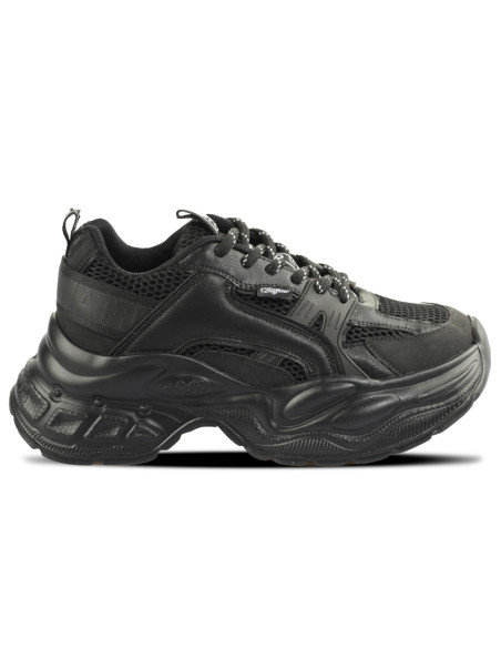 Buffalo Yuno Vegan Nappa Mesh Black Femme | Hylton