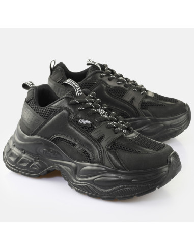 Buffalo Yuno Vegan Nappa Mesh Black Femme | Hylton