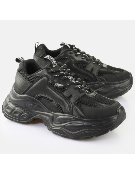 Buffalo Yuno Vegan Nappa Mesh Black Femme | Hylton