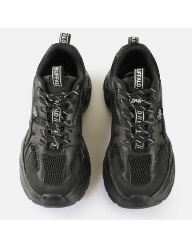 Buffalo Yuno Vegan Nappa Mesh Black Femme | Hylton