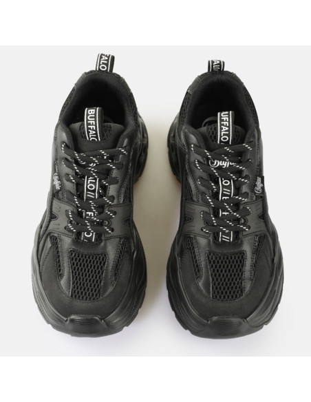 Buffalo Yuno Vegan Nappa Mesh Black Femme | Hylton