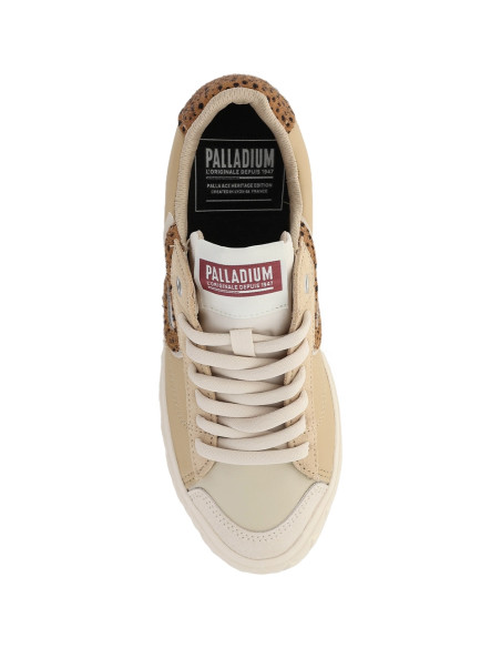 Palladium Ace Lo Mix Lth Cream Leo Femme | Hylton