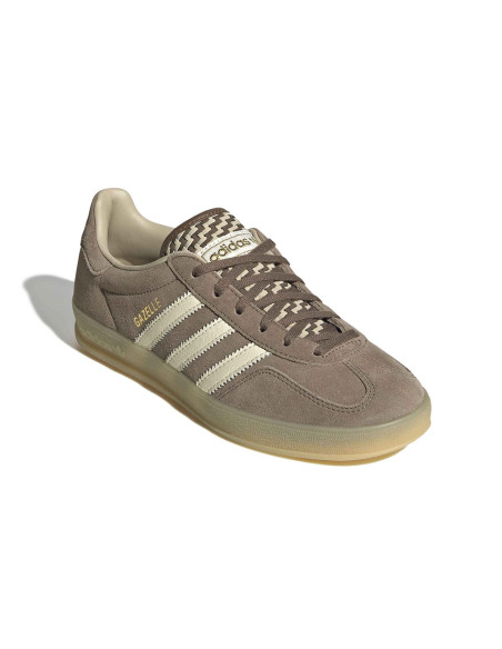 Adidas Sneakers Femme Gazelle Indoor Taupe/Blanc – KI7174