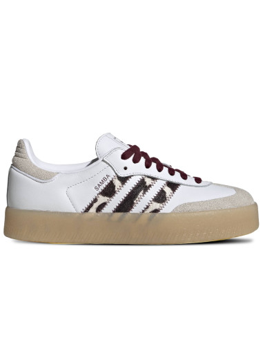 Adidas Sambae Femme White/Core Black/Maroon – Sneakers Plateforme KI2153