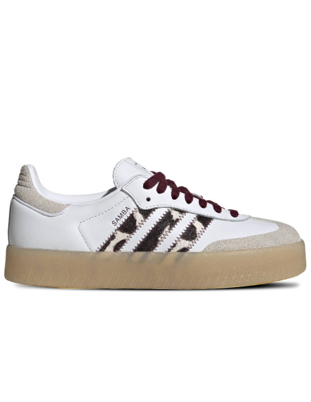 Adidas Sambae Femme White/Core Black/Maroon – Sneakers Plateforme KI2153