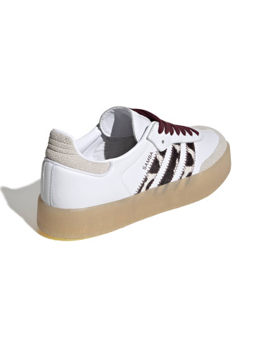 Adidas Sambae Femme White/Core Black/Maroon – Sneakers Plateforme KI2153
